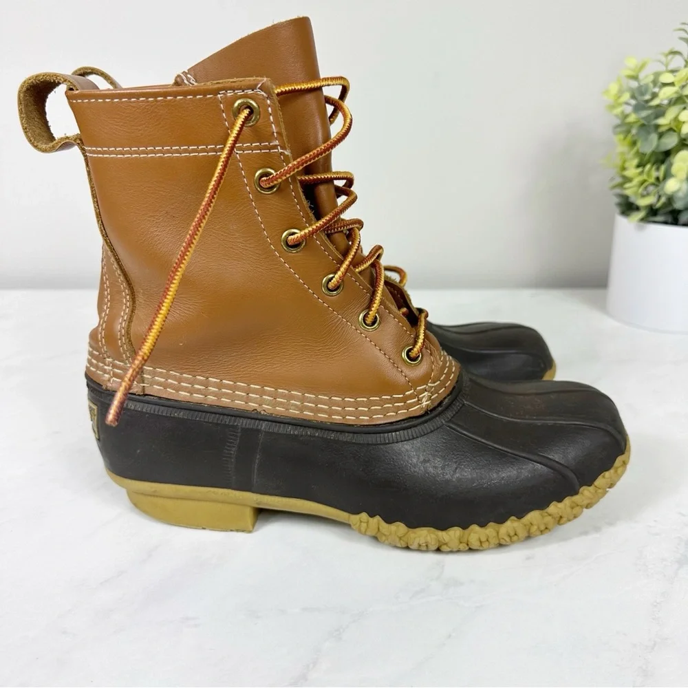 L.L. Bean Bean Boots 8” Unlined Sz 7